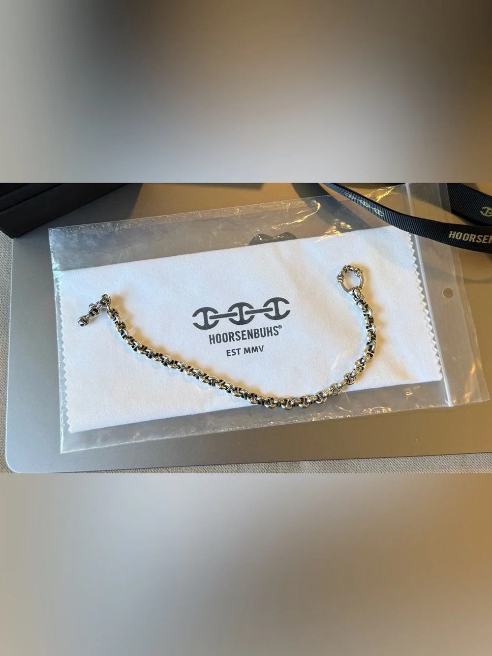 Hoorsenbuhs 5MM OPEN-LINK BRACELET .925 Sterling Silver w/ Diamond accents